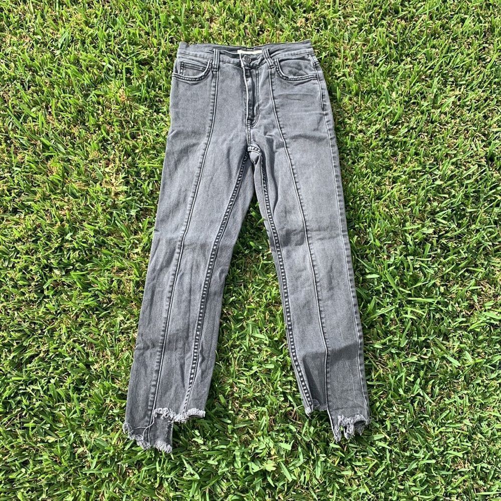 [Joie] Black Raw Edge Cropped Jeans - Size 23